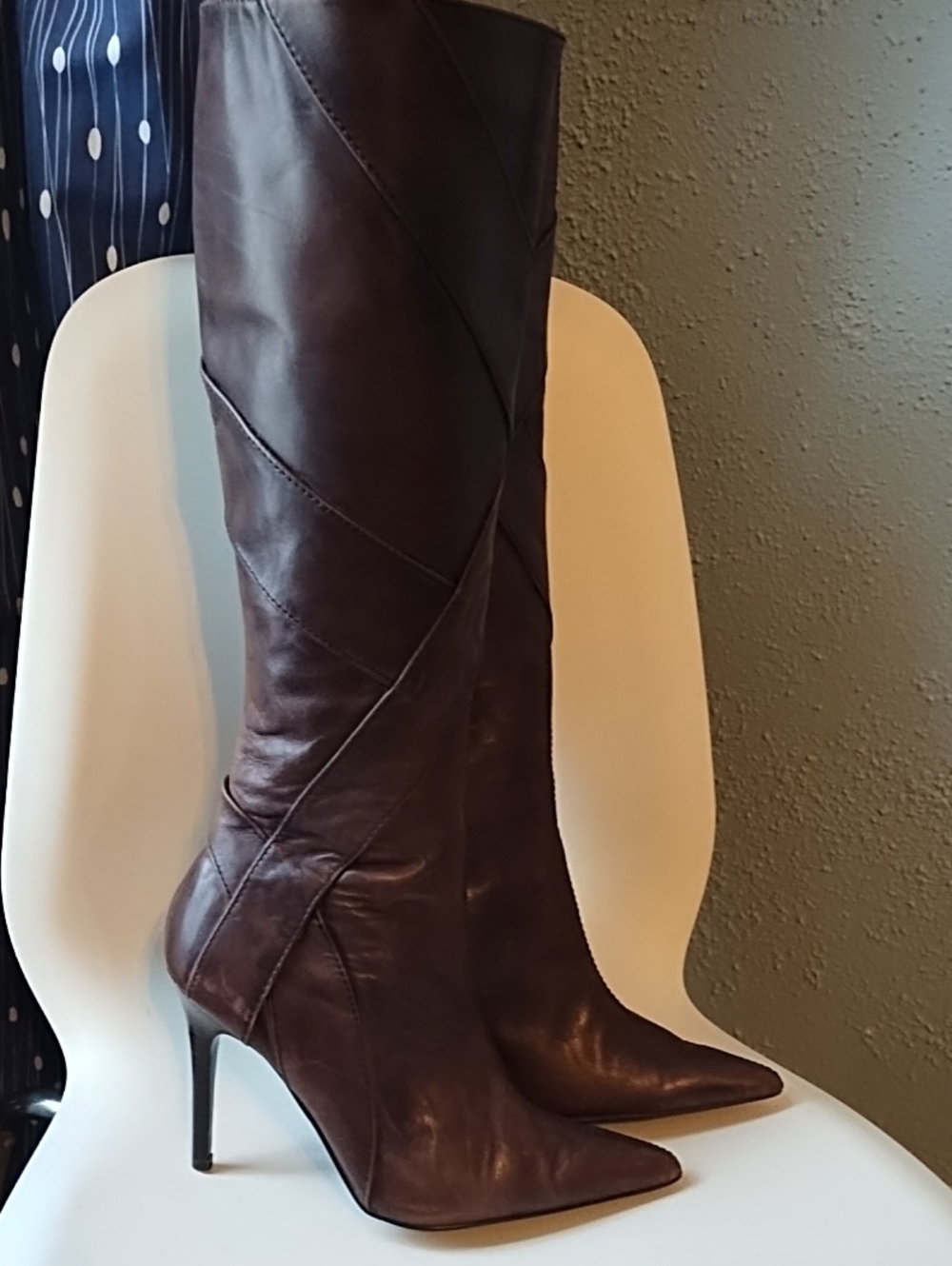 Aldo Tall Pointed-Toe Stiletto Boots - Dark Brown